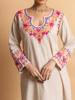 Thumbnail for HOUSE OF KARI Floral Embroidered Chikankari Kurta With Palazzo - Distacart