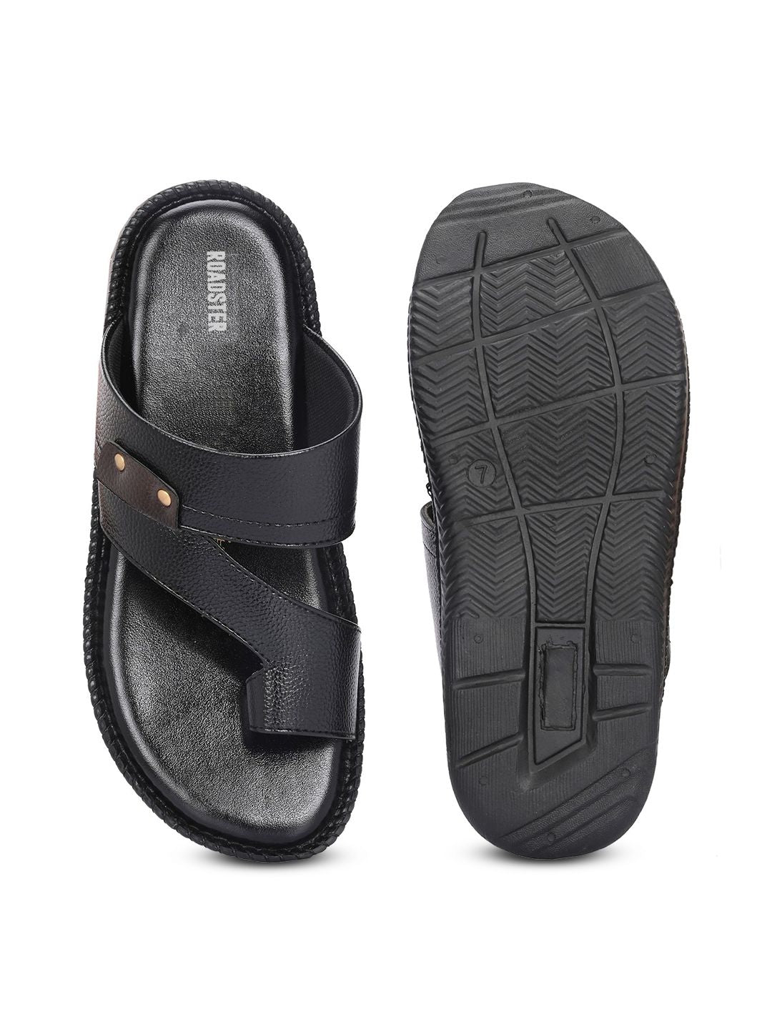Roadster The Lifestyle Co. Men Black Comfort Sandals