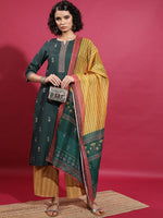 Thumbnail for Vishudh Floral Printed Straight Kurta & Palazzos With Dupatta - Distacart