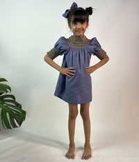 Thumbnail for ArthLife Indigo Smocked Dress - Distacart