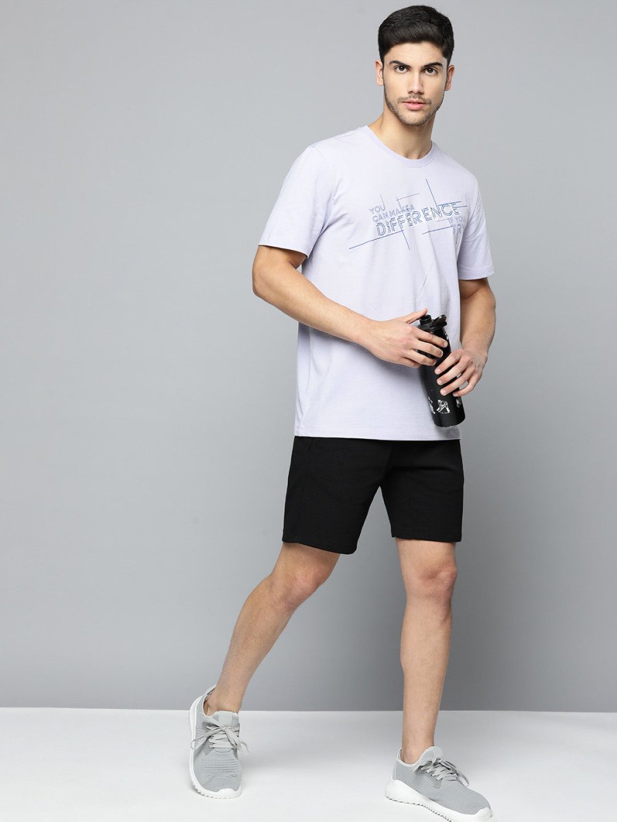 Alcis Men Typography Printed Anti Static Sports T-shirt - Distacart