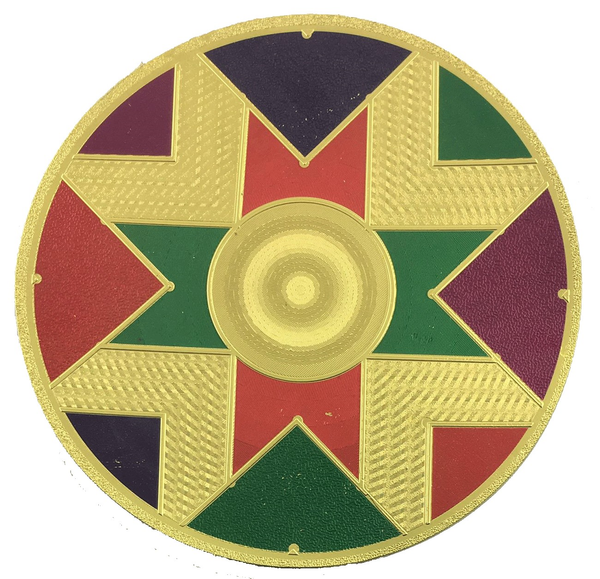 Stickerbazaar Micro Golden Embossing Rangoli Stickers