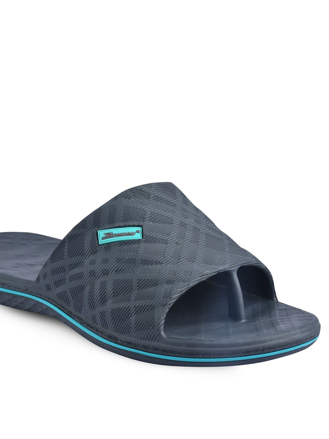 Paragon Men Grey & Blue Rubber Sliders