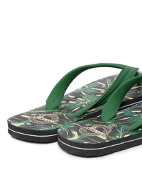 Thumbnail for Paragon Men Green Printed Rubber Slippers