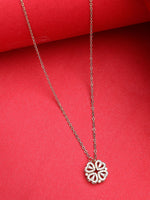 Thumbnail for NVR Women's Rose Gold Heart Shape American Diamond Metal Chain - Distacart