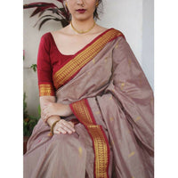 Thumbnail for Preksha Creation Designer Women Banarasi Soft Silk Saree - Grey