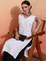 Thumbnail for Ode by House of Pataudi Embroidered Straight Kurta - Distacart