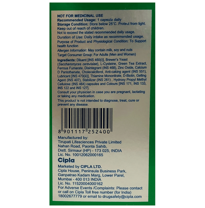 Cipla Adgain Plus Healthy Hair Capsules - Distacart