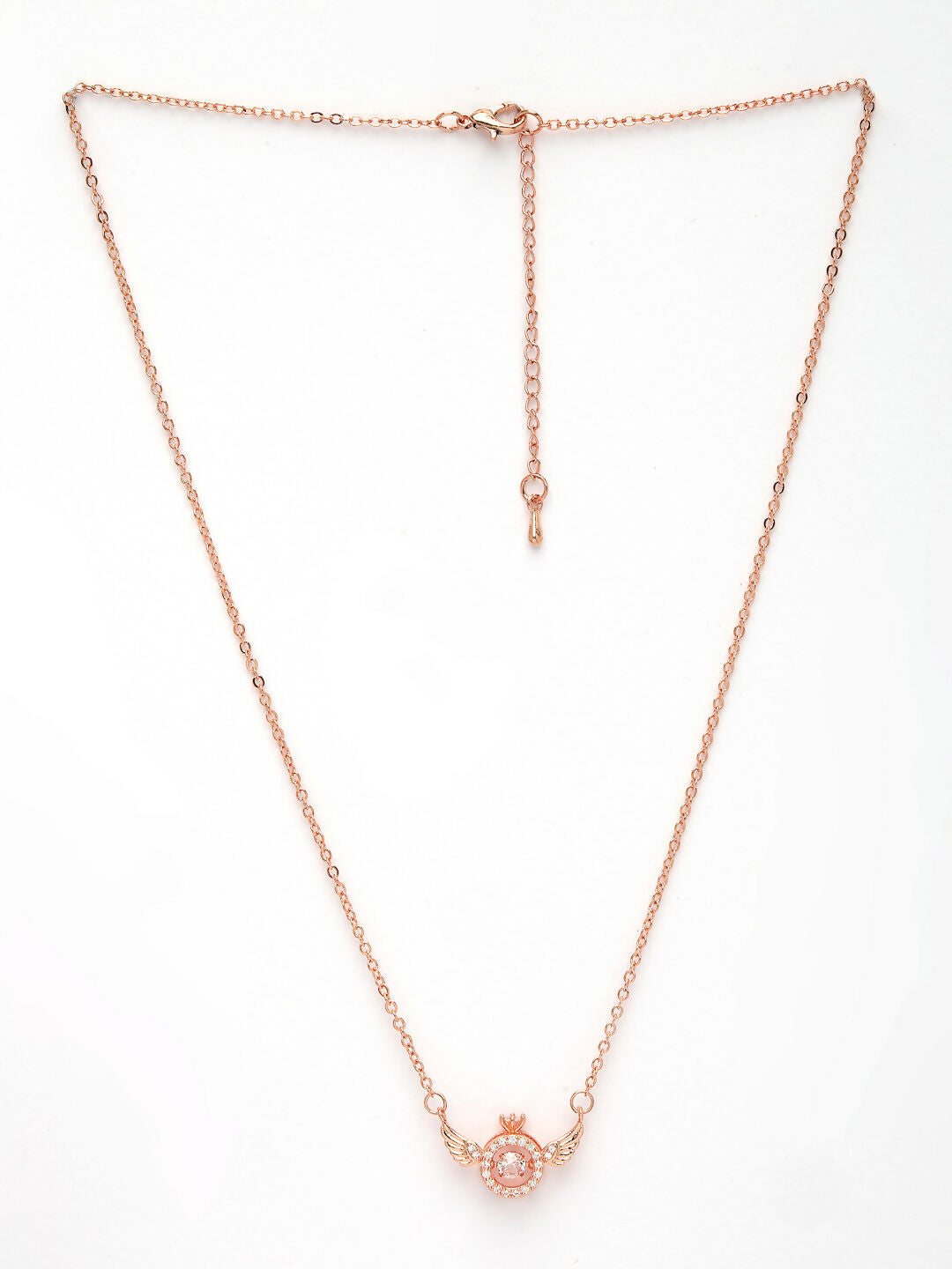 NVR Women's Rose Gold American Diamond Metal Chain - Distacart