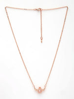 Thumbnail for NVR Women's Rose Gold American Diamond Metal Chain - Distacart