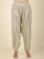 Thumbnail for Aramya Straight Soft Cotton Floral Print Women's Kurta Set - Off White - Distacart