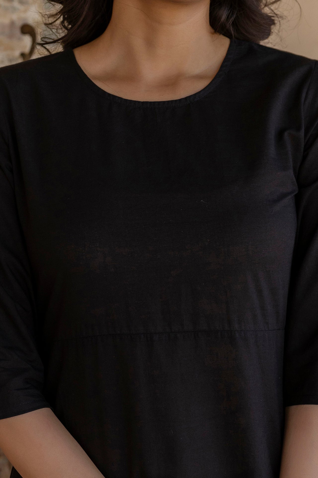Women Black kurta with trouser and printed dupatta - Rasiya - Distacart