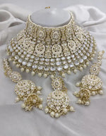 Thumbnail for Jewel City Royal Kundan Choker Set with White Beads - Traditional Indian Wedding Jewelry Set with Earrings and Tikka