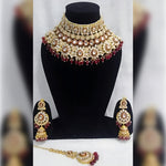 Thumbnail for Jewel City Royal Kundan Bridal Choker Necklace Set with Maang Tikka and Earrings