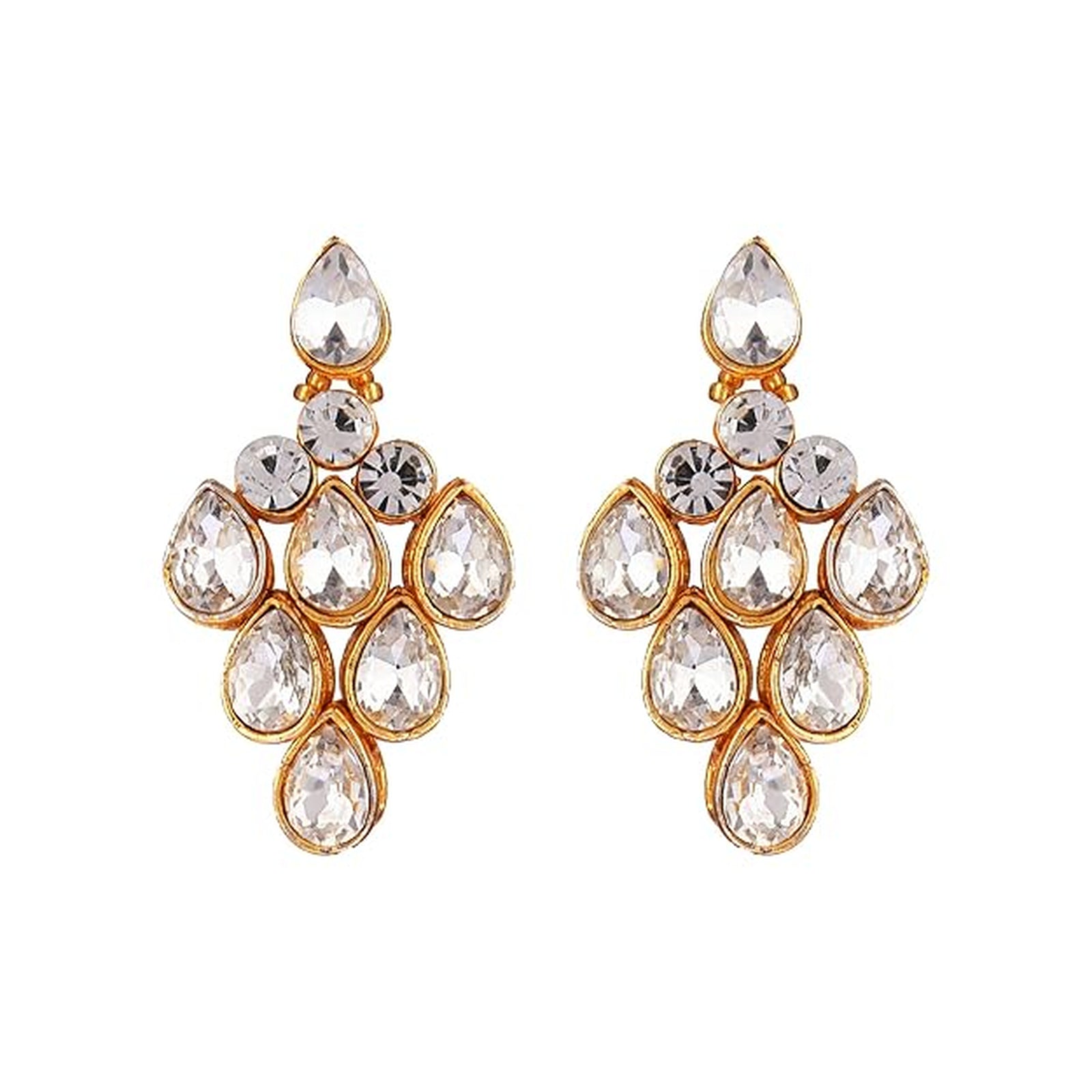 Jewel City Luxurious Gold-Plated Kundan Choker Necklace Set with Maang Tikka and Earrings