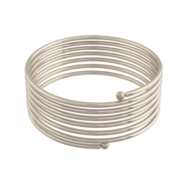 18k Rhodium Plated Spring Kada Bangles for Women - Wahe Jewels