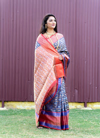 Thumbnail for Aastha Fashion Blue Woven Kanchipuram Silk Saree with Blouse - Distacart