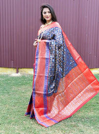 Thumbnail for Aastha Fashion Blue Woven Kanchipuram Silk Saree with Blouse - Distacart