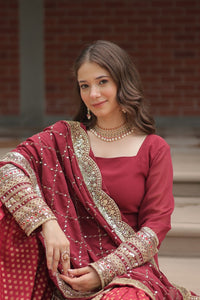 Thumbnail for Aastha Fashion Gajri Faux Georgette Sequins & thread Embroidered work Party Wear Designer Gown