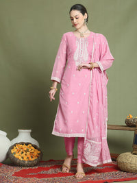 Thumbnail for Aastha Fashion Pink Organza Designer Lakhnavi Thread Work With Jari & Sequin Stitched Salwar Suit
