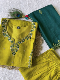 Thumbnail for Aastha Fashion Parrot Roman Silk Hand Work Festival Wear Suit