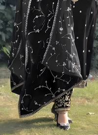 Thumbnail for Aastha Fashion Black Heavy Viscose Velvet Festival Wear Suit