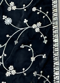 Thumbnail for Aastha Fashion Black Heavy Viscose Velvet Festival Wear Suit
