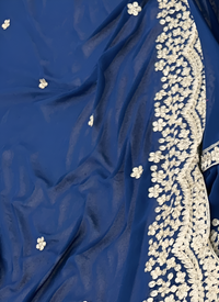 Thumbnail for Aastha Fashion Blue Faux Georgette Festival Wear Suit