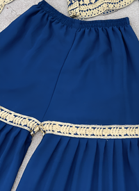 Thumbnail for Aastha Fashion Blue Faux Georgette Festival Wear Suit