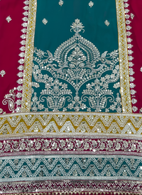 Thumbnail for Aastha Fashion See Green Heavy Faux Georgette Festival Wear Suit