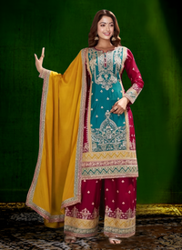 Thumbnail for Aastha Fashion See Green Heavy Faux Georgette Festival Wear Suit
