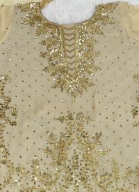 Thumbnail for Aastha Fashion Beige Pure Heavy Chinnon Silk Lehenga Choli