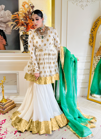 Thumbnail for Aastha Fashion White Heavy Faux Georgette Festival Wear Suit