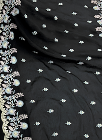 Thumbnail for Aastha Fashion Black Heavy Chinon Silk Festival Wear Suit