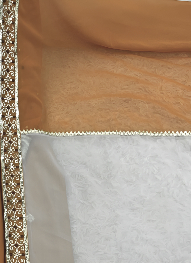 Aastha Fashion Orange Heavy Faux Georgette Festival Wear Suit