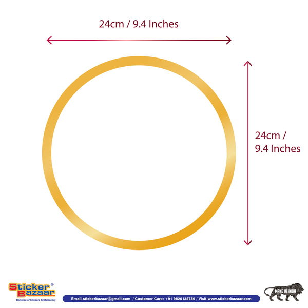 Stickerbazaar Micro Golden Embossing Rangoli Stickers