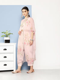 Thumbnail for Ahalyaa Women Solid Crepe Co-Ords With Shrug - Distacart