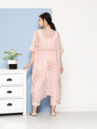 Thumbnail for Ahalyaa Women Solid Crepe Co-Ords With Shrug - Distacart