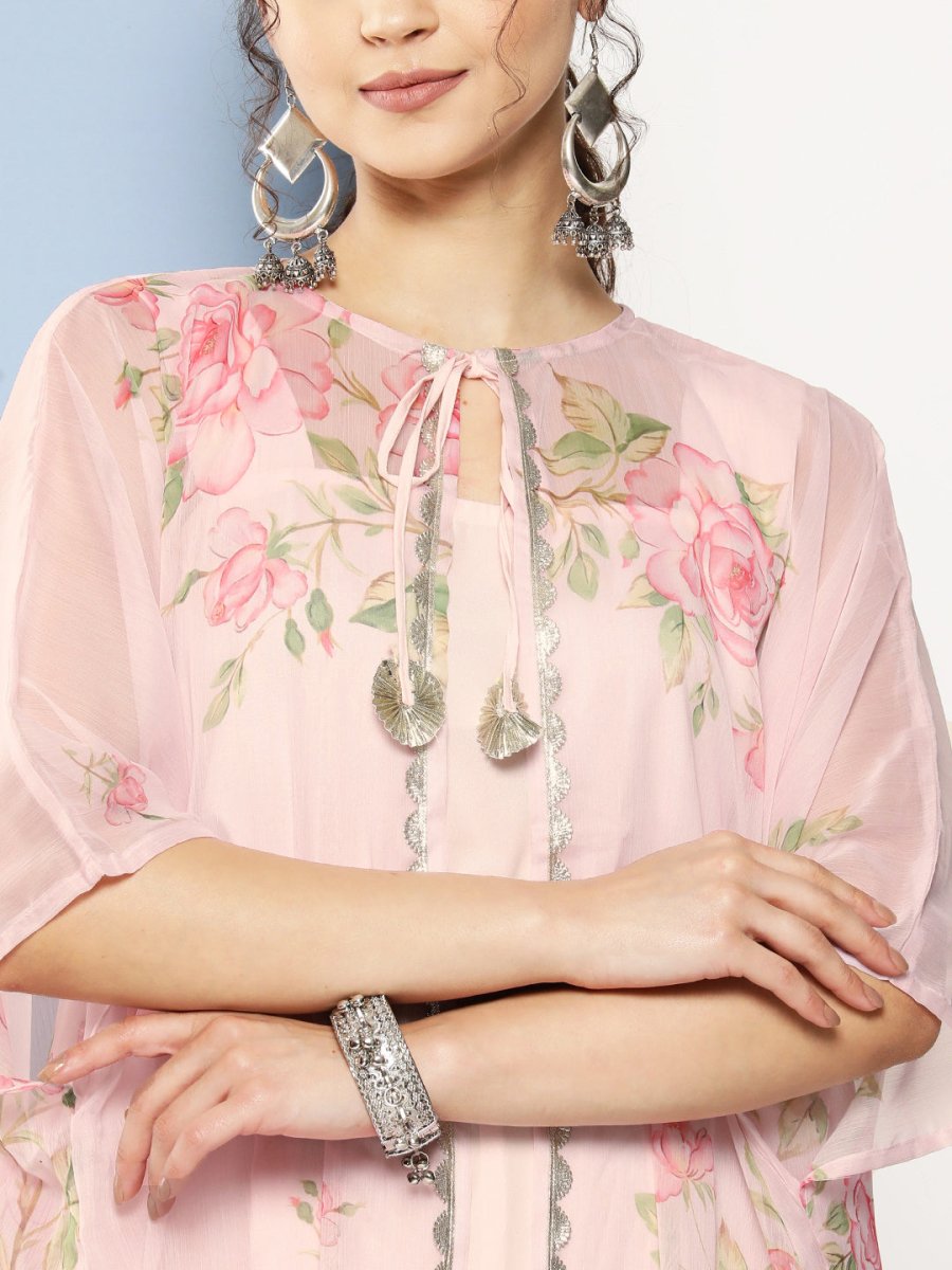 Ahalyaa Women Solid Crepe Co-Ords With Shrug - Distacart