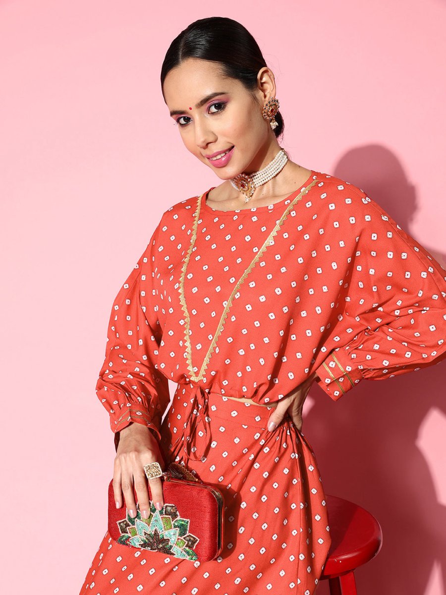 Ahalyaa Printed Crepe Co-Ords - Distacart