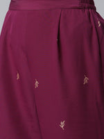 Thumbnail for Ahalyaa Burgundy & Golden Printed Kurta with Palazzo