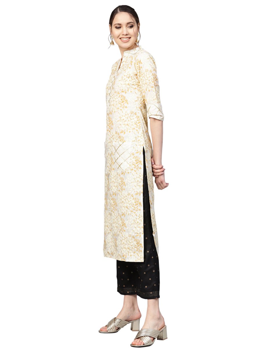 Ahalyaa Women's Straight Cotton Kurta