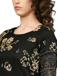 Thumbnail for Ahalyaa Black Printed Kurta Set For Women's