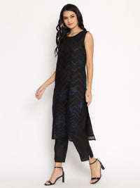 Thumbnail for Ahalyaa Chanderi Kurta Pant With Dupatta Set