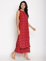 Thumbnail for Ahalyaa Cotton Printed Kurta Plazzo With Dupatta Set