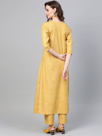 Thumbnail for Ahalyaa Women A-Line Crepe Kurta With Pant