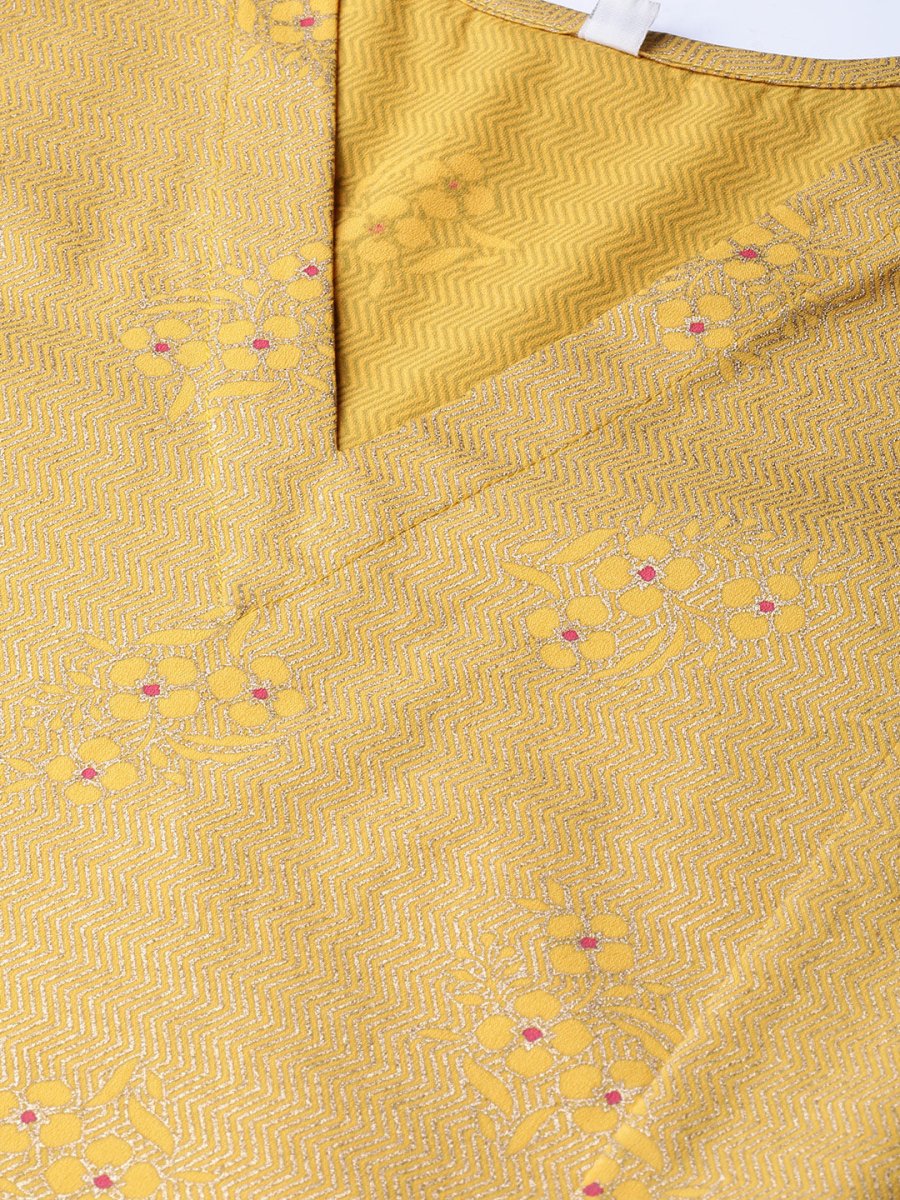 Ahalyaa Women A-Line Crepe Kurta With Pant