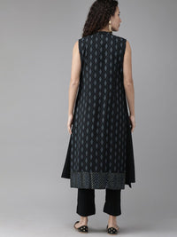 Thumbnail for Ahalyaa Crepe Indo Western Set