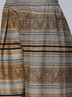 Thumbnail for Ahalyaa Black Solid Front Slit Kurta With Palazzo