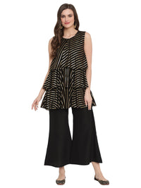 Thumbnail for Ahalyaa Crepe Foil Printed Top With Plazzo